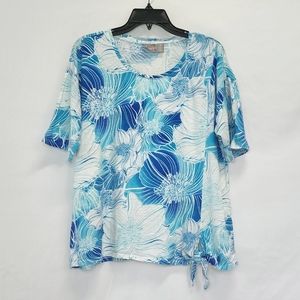 Chico's Blue Floral Blouse